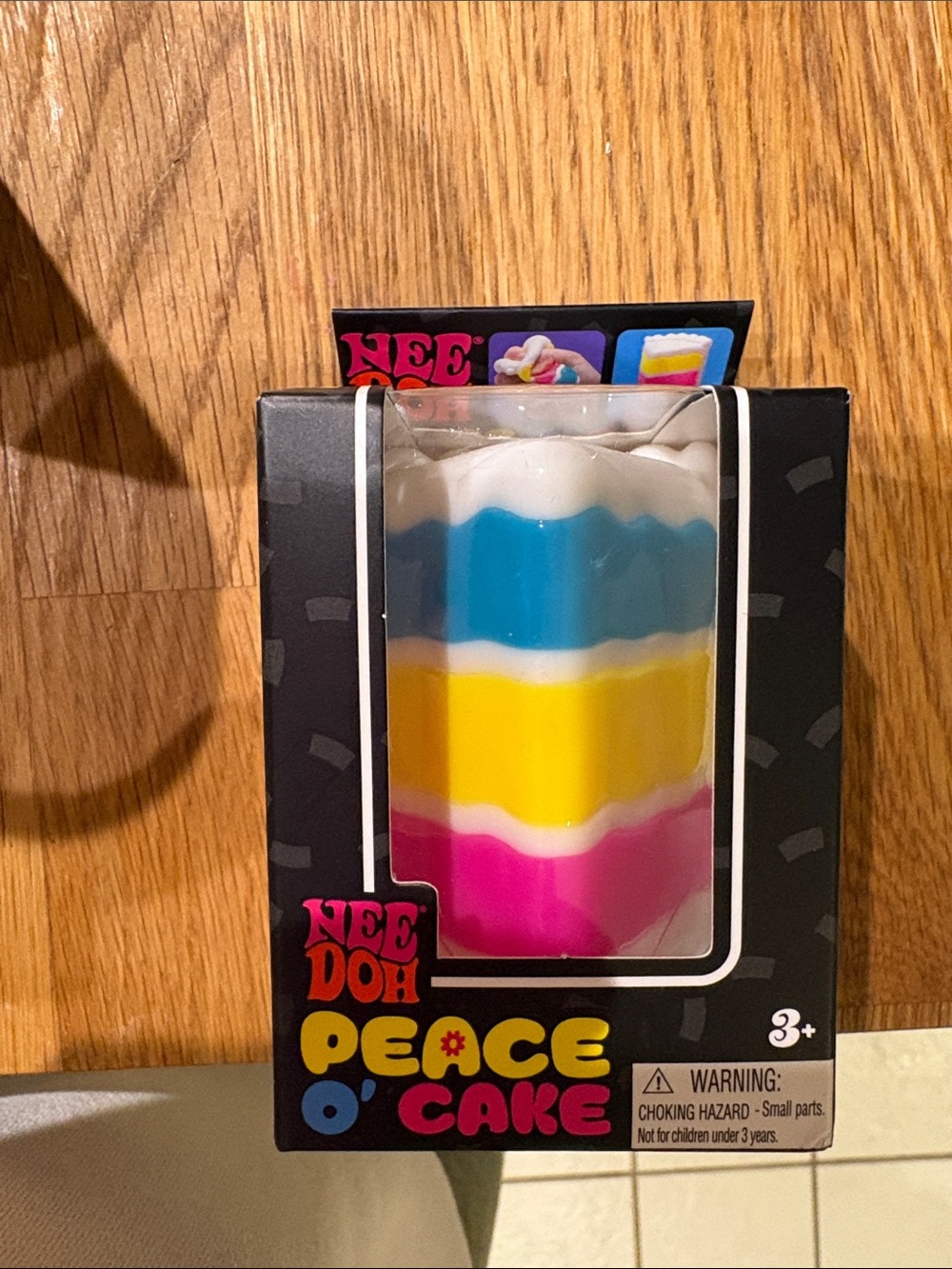 Peace O' Cake Multicolor Squeeze Toy - Pink, Yellow & Blue